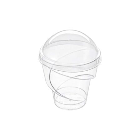 150ml Acrylic Mini Dessert Cups with Lid 25pack